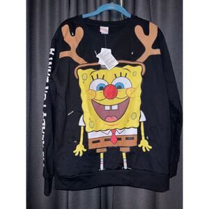 Ugly Christmas Sweater Sweatshirt Xmas Size Large NWT Spongebob